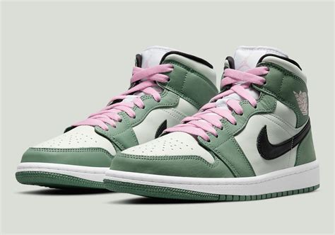 groene nike jordans|jordan 1 mid dutch green shoes.